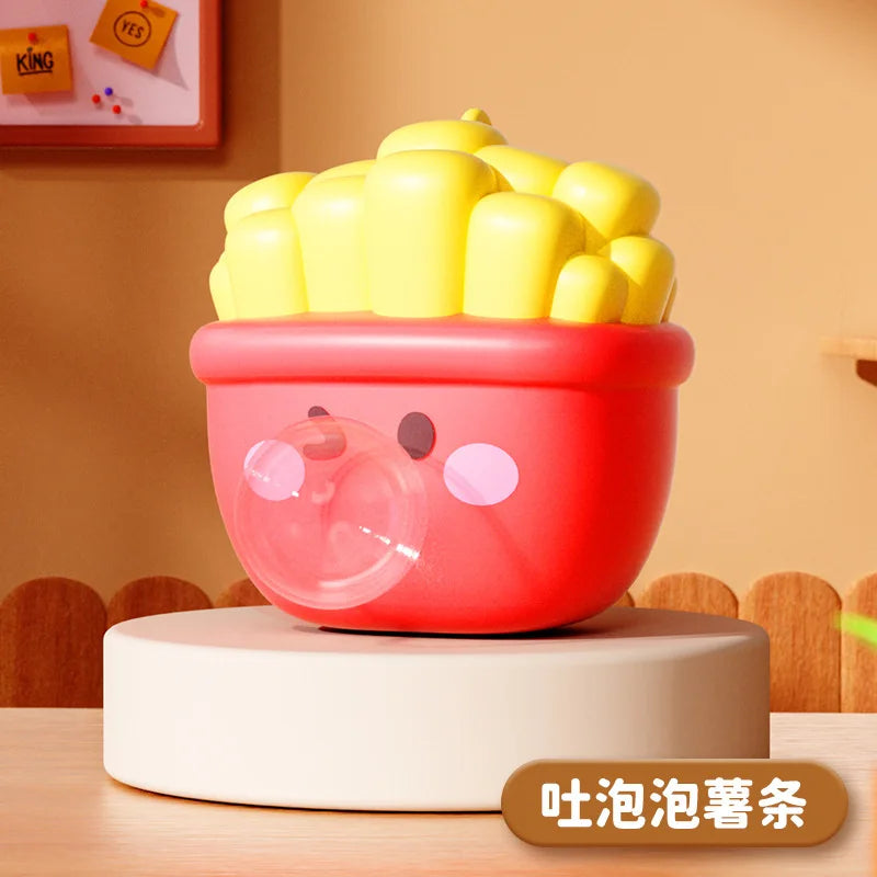Cute Food Series Spitting Bubbles Squishy Toys | Stress Relief Sensory Fidget for Adults and Kids