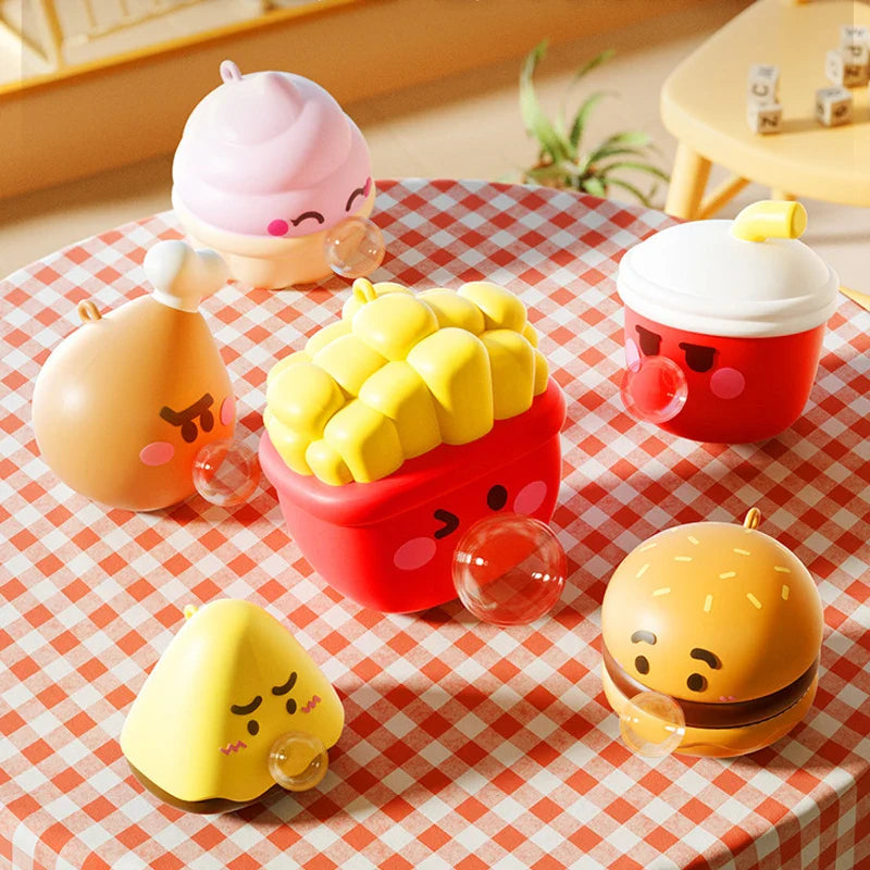 Cute Food Series Spitting Bubbles Squishy Toys | Stress Relief Sensory Fidget for Adults and Kids