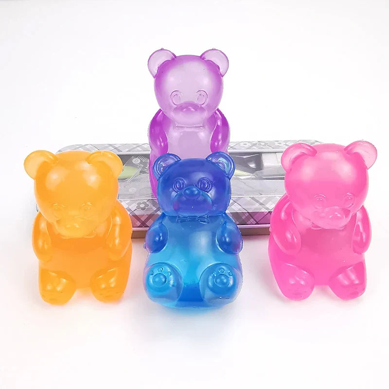 Cute Bear Squishy Toy | Soft TPR Stress Relief Fidget Cube